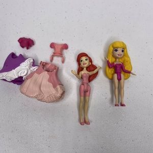 Disney Princess Little Kingdom Snap-In Dolls Lot Of 2 Ariel ? Cinderella ?